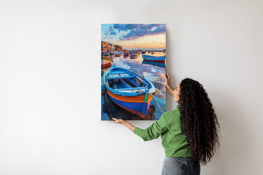 Barche al Tramonto Plakat