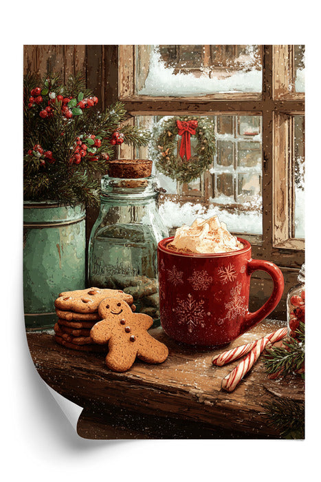 Plakat Zimowy Parapet