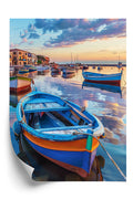 Barche al Tramonto Plakat