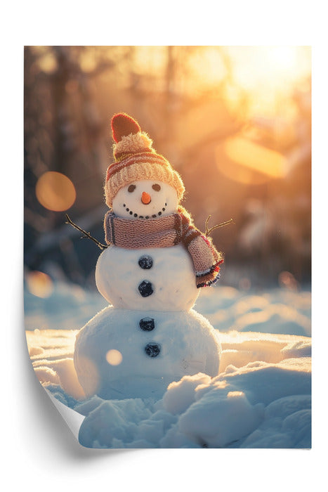 Plakat Bałwan w Porannym Świetle