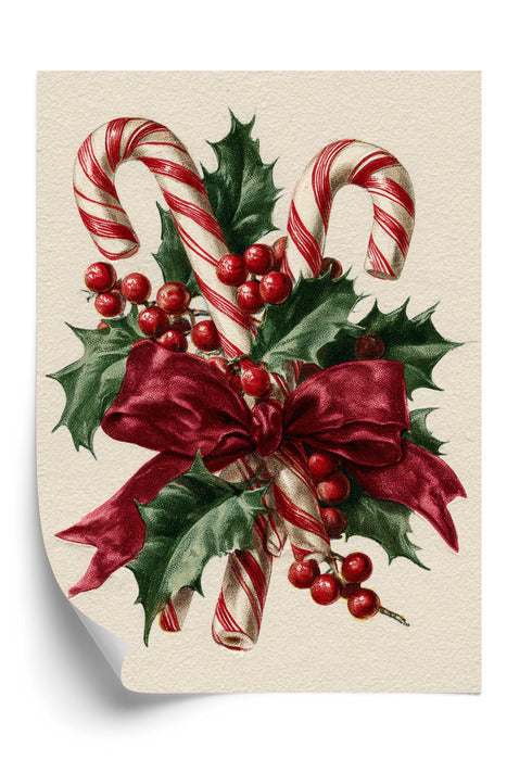 Plakat Świąteczne Cukrowe Laski