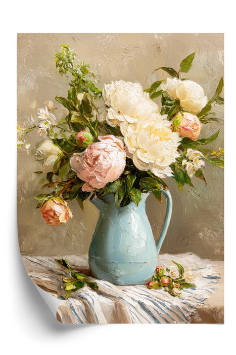 Plakat White Peonies