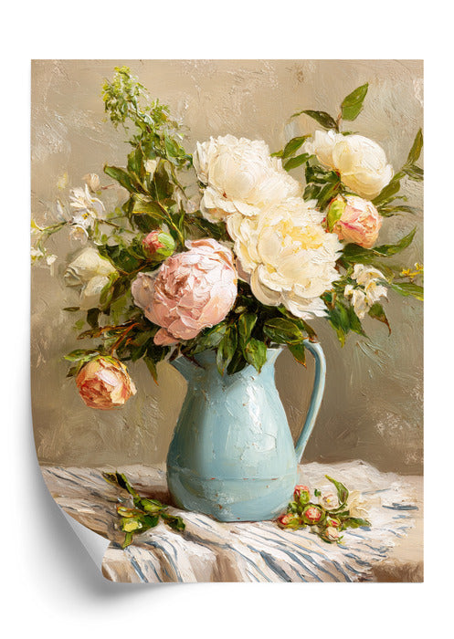 Plakat White Peonies